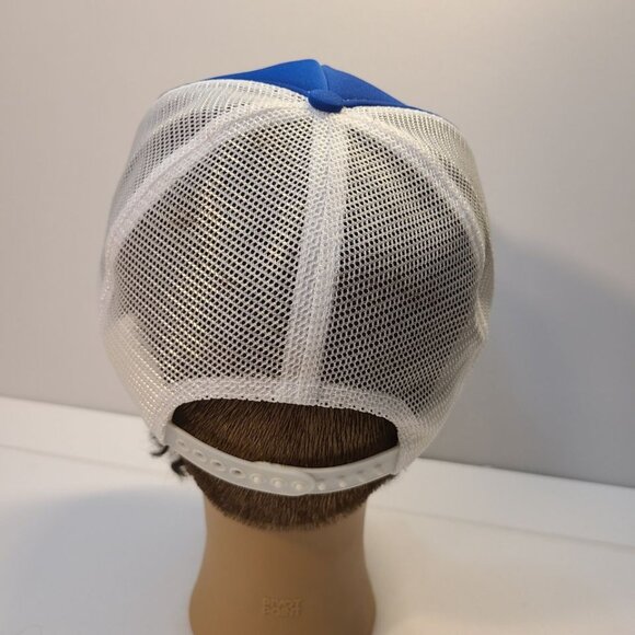 Vintage 90s Trucker Hat Esso Patch Foam/ Mesh Adjustable Hat - Picture 3 of 7